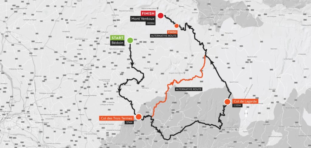 Haute Route Ventoux_stage1_map